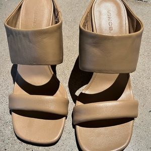 Camel leather Vince heels